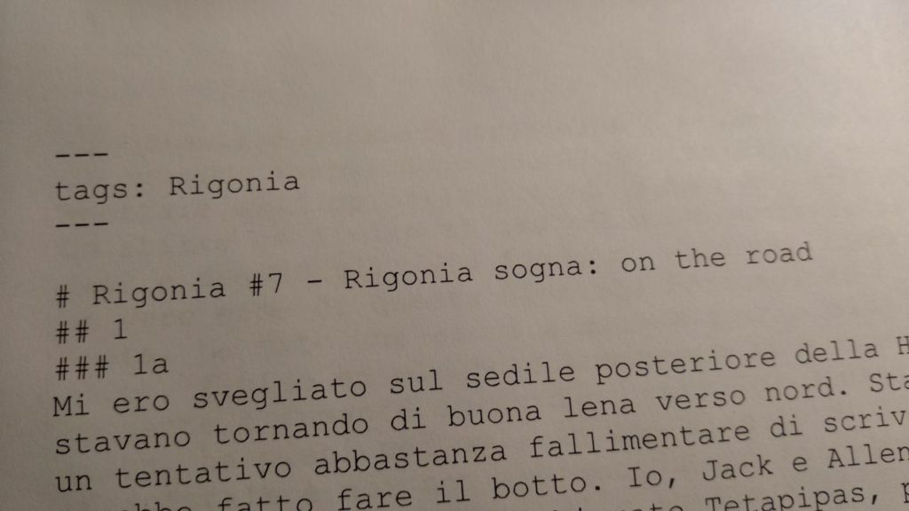 Rigonia #7 Sogno On the Road